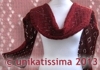 unikatissima's lace poinsettia - scarf